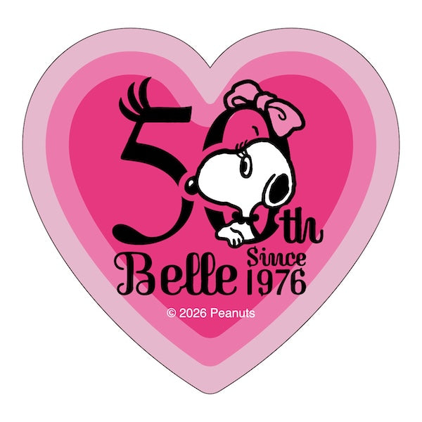 スヌーピー ステッカー2枚セット (BELLE 50周年 ハートシリーズ)