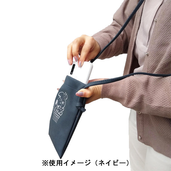 スヌーピー ばね口ネックポーチ (75th／ロゴ)