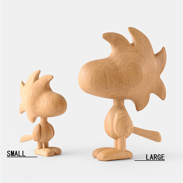 『BOYHOOD』北欧の天然オーク材オブジェ SNOOPY（ウッドストック） SMALL