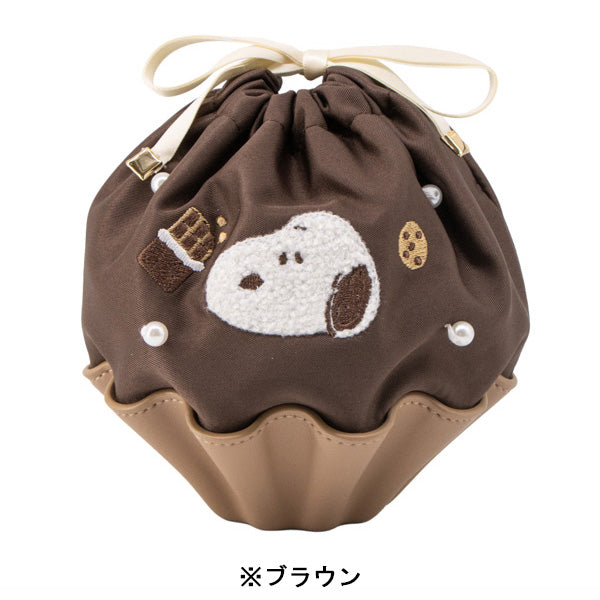 スヌーピー 巾着ポーチ (Chocolate Series)