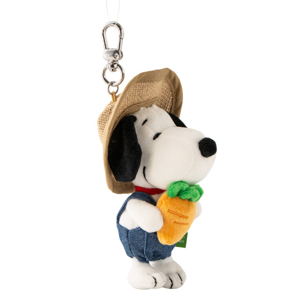 SNOOPY GARDEN キャロットファーマーぬいぐるみキーリング（スヌーピー）