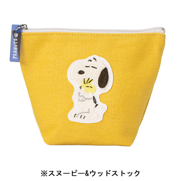 スヌーピー 舟形ポーチ (耳ぴょこ 立体刺繍シリーズ)