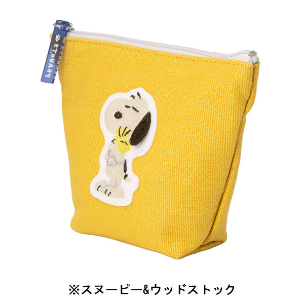 スヌーピー 舟形ポーチ (耳ぴょこ 立体刺繍シリーズ)