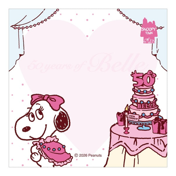 スヌーピー 4層ブロックメモ　(BELLE 50th)
