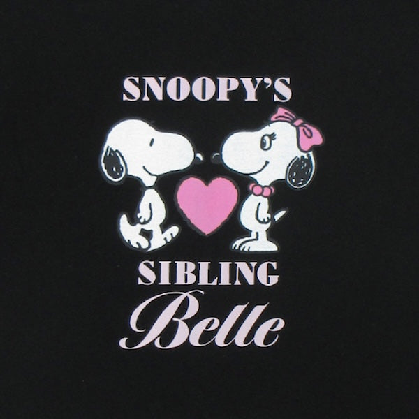 スヌーピー Tシャツ フリーサイズ/M （BELLE 50周年 ハートシリーズ）