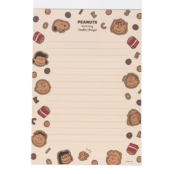 スヌーピー48レターパッド Yummy Cookie Days! (水色)